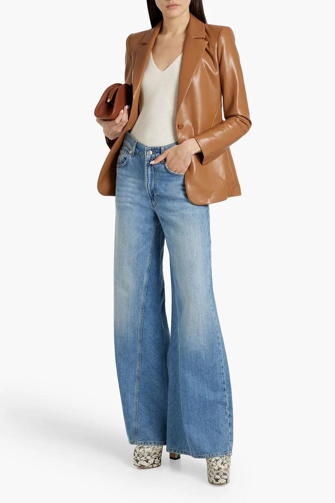 Alice + Olivia Macey faux leather blazer 2