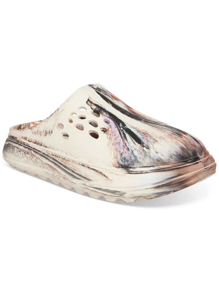 Cool Planet by Steve Madden Currentt Womens Vegan Perforated Slide Sandals 7