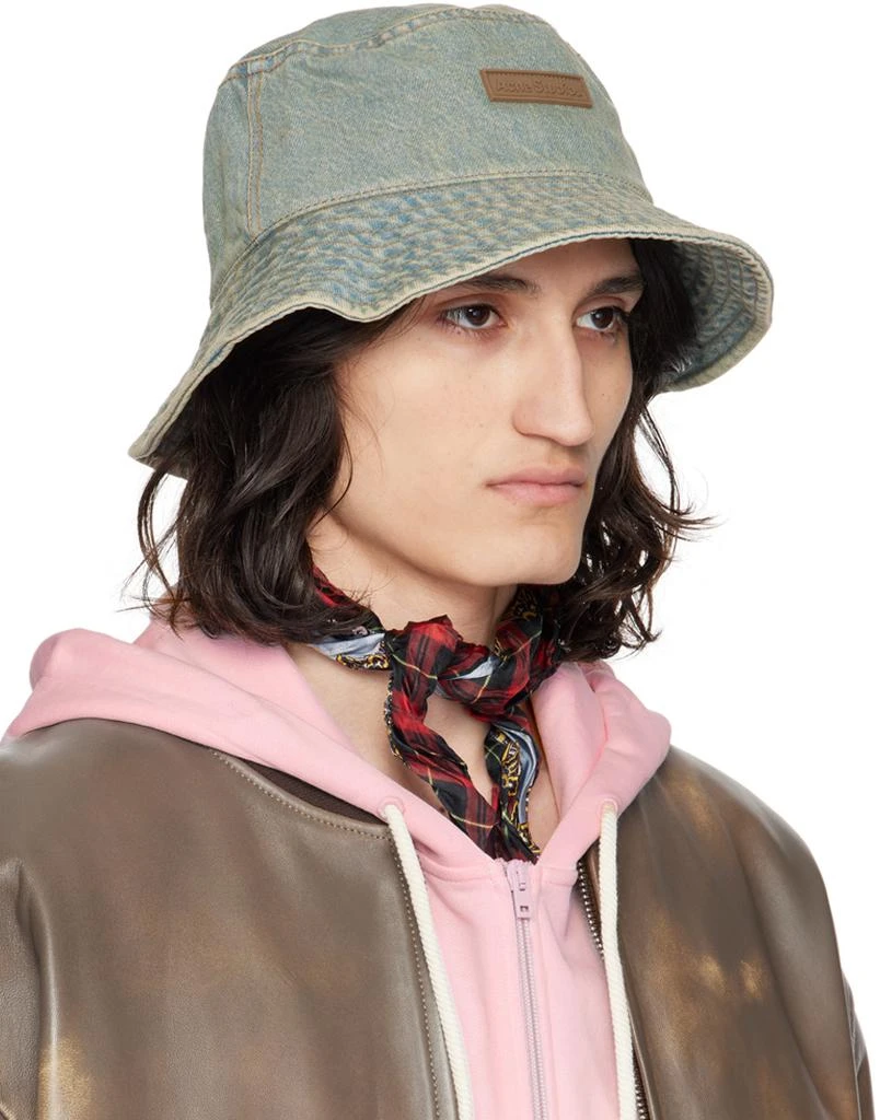 Acne Studios Blue Brimmo Delta Denim Bucket Hat 2