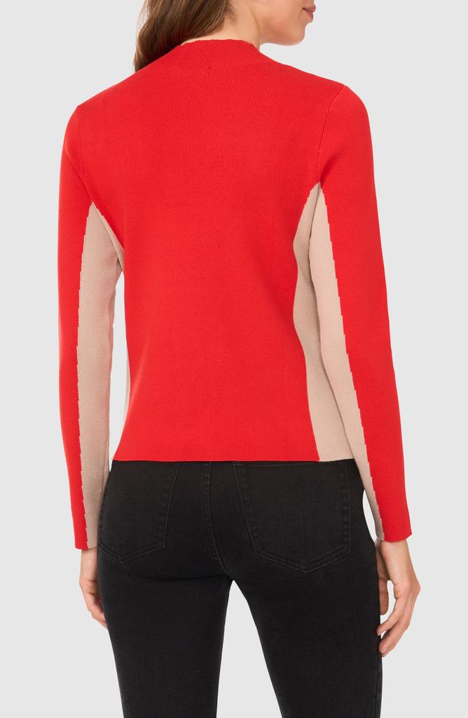 Halogen Colorblock Mock Neck Sweater