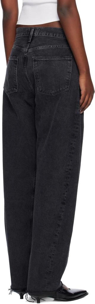 AGOLDE Black Luna High Rise Pieced Taper Jeans 3