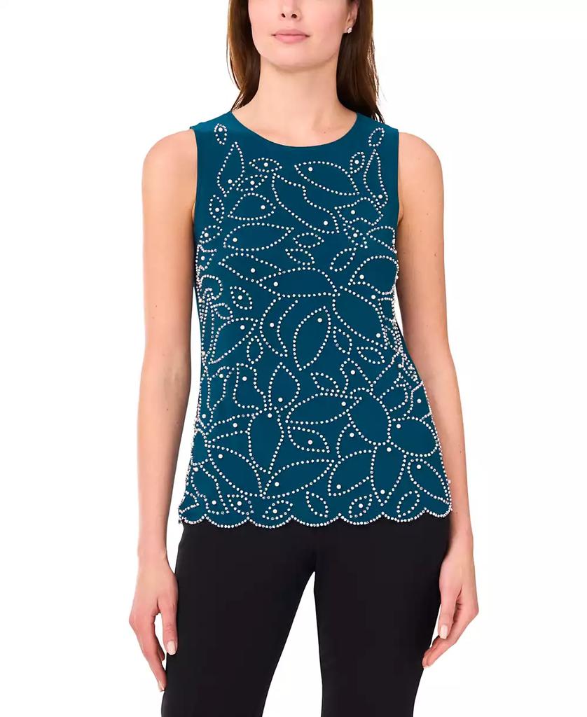 MSK Women's Scalloped-Hem Tank Top