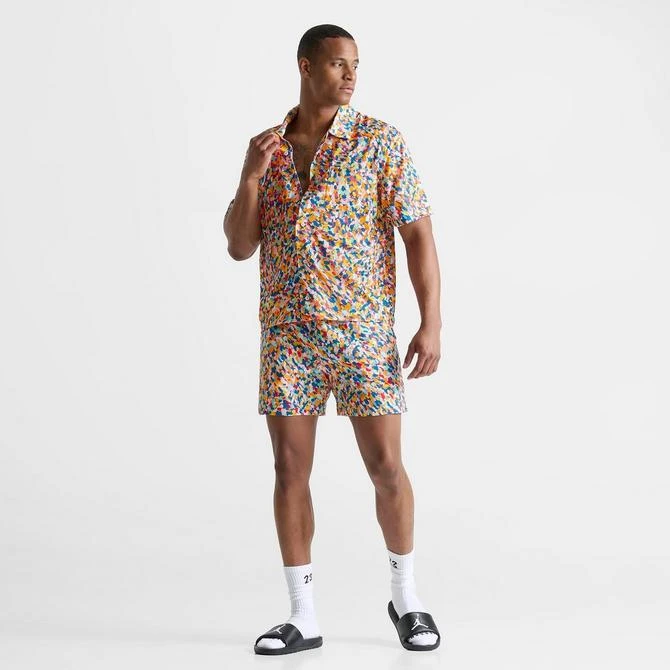 Jordan Men's Jordan Essentials Allover Print Button-Down Poolside Top 2