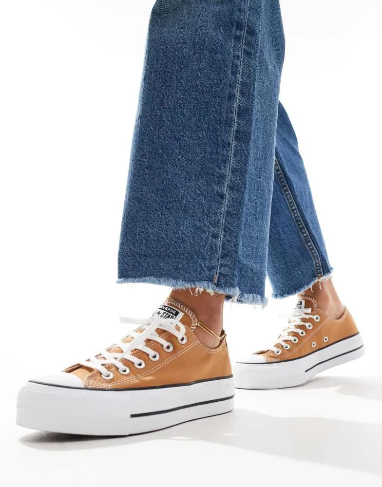 Converse Converse Chuck Taylor All Star Lift Ox trainers in dark beige 1