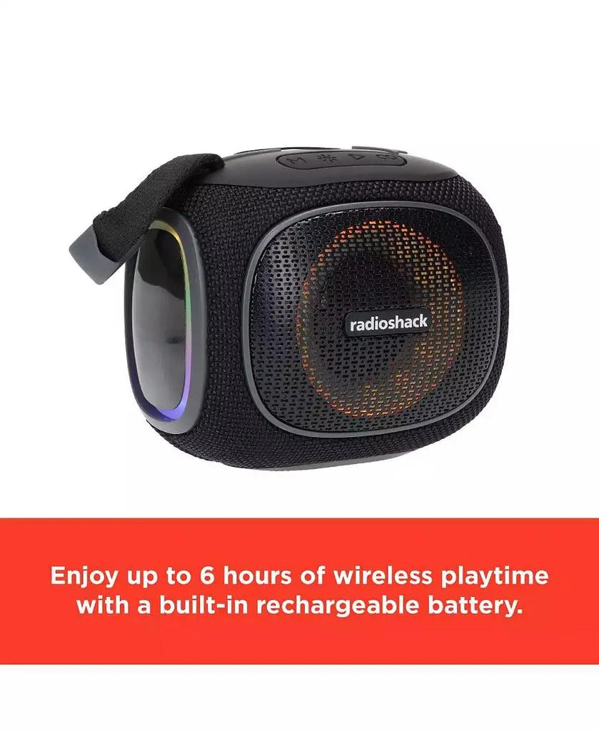 RadioShack 10W Mini Bluetooth Portable Speaker IPX5 Splashproof With FM Radio Black and Green 4