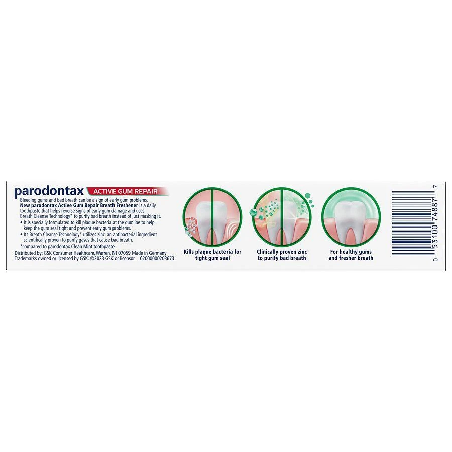 PARODONTAX Active Gum Repair Toothpaste Breath Freshener 2