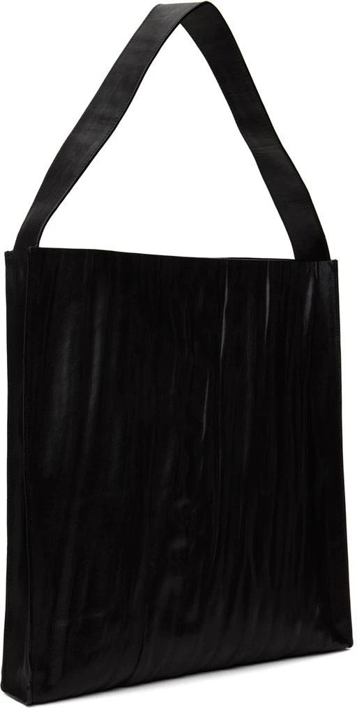 St. Agni Black Leather Paper Tote 3