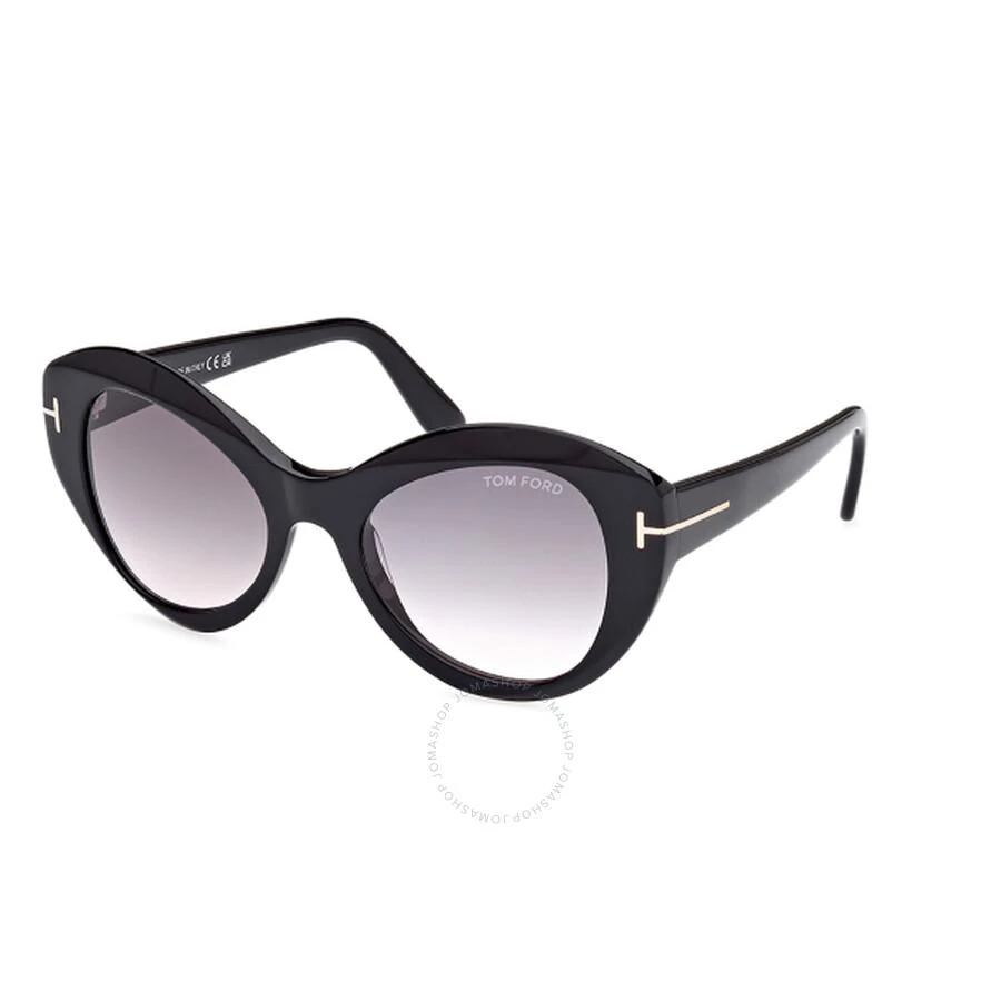 Tom Ford Guinevere Smoke Gradient Butterfly Ladies Sunglasses FT1084 01B 52 1