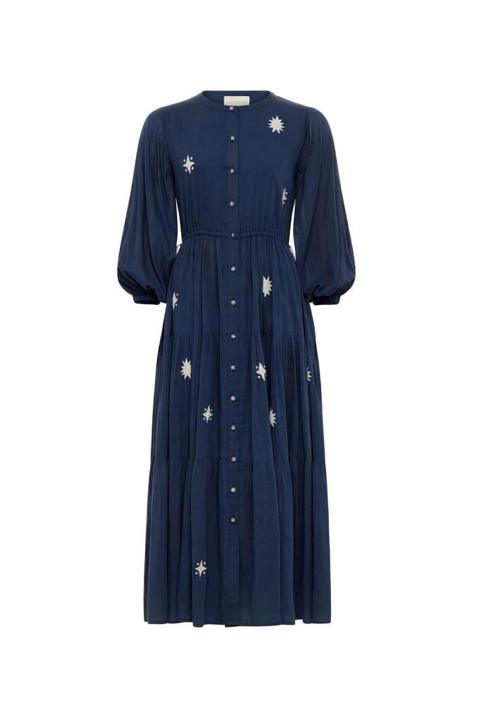 Carolina K Gaia Dress In Navy