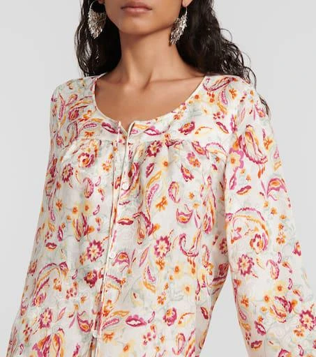Isabel Marant Prian printed silk-blend blouse 4