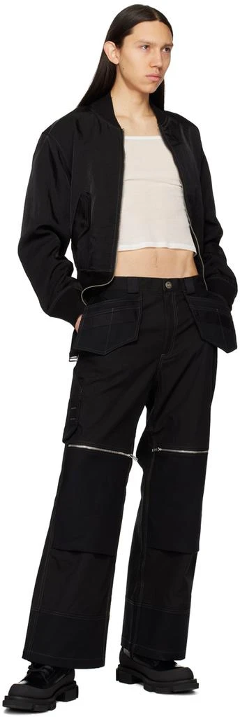 Dion Lee Black Straight-Leg Cargo Pants 4