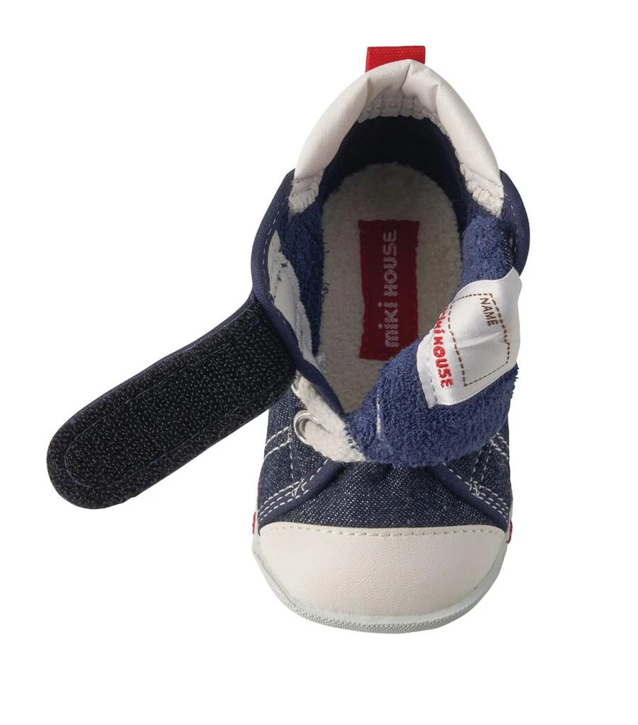 Miki House Canvas Logo Strap Sneakers 4