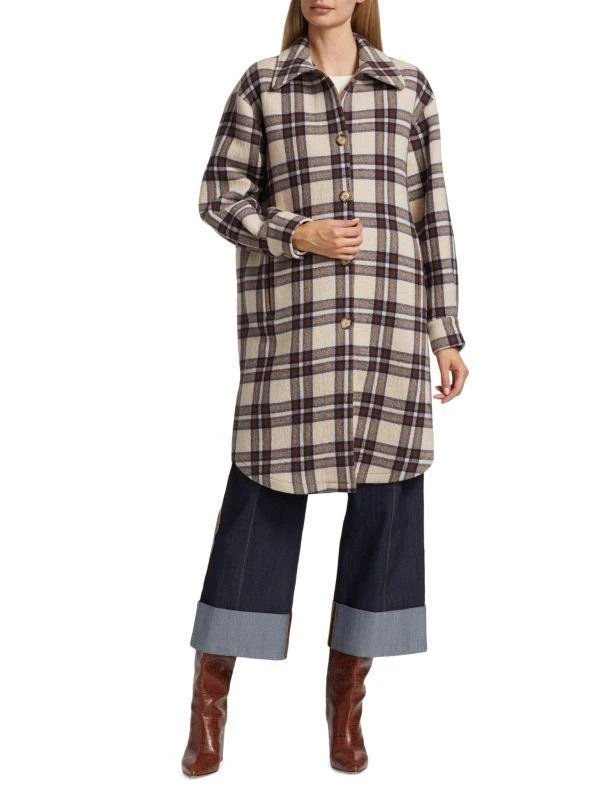 ba&sh Prago Wool-Blend Hooded Shacket 4