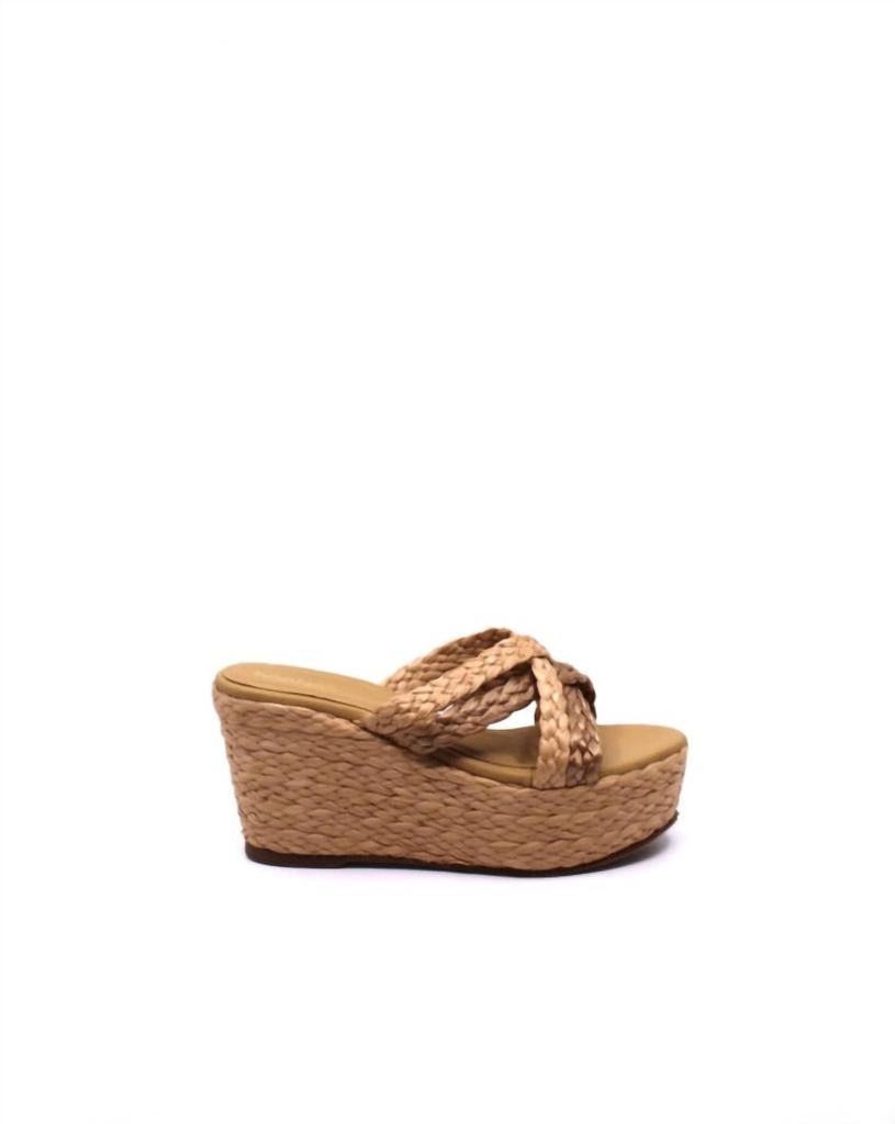 Kaanas Guadalupe Raffia Wedge In Natural
