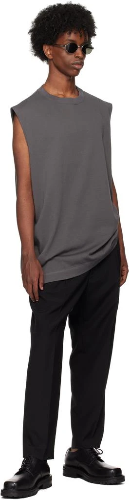 n.hoolywood Black Wide Tapered Easy Trousers 4