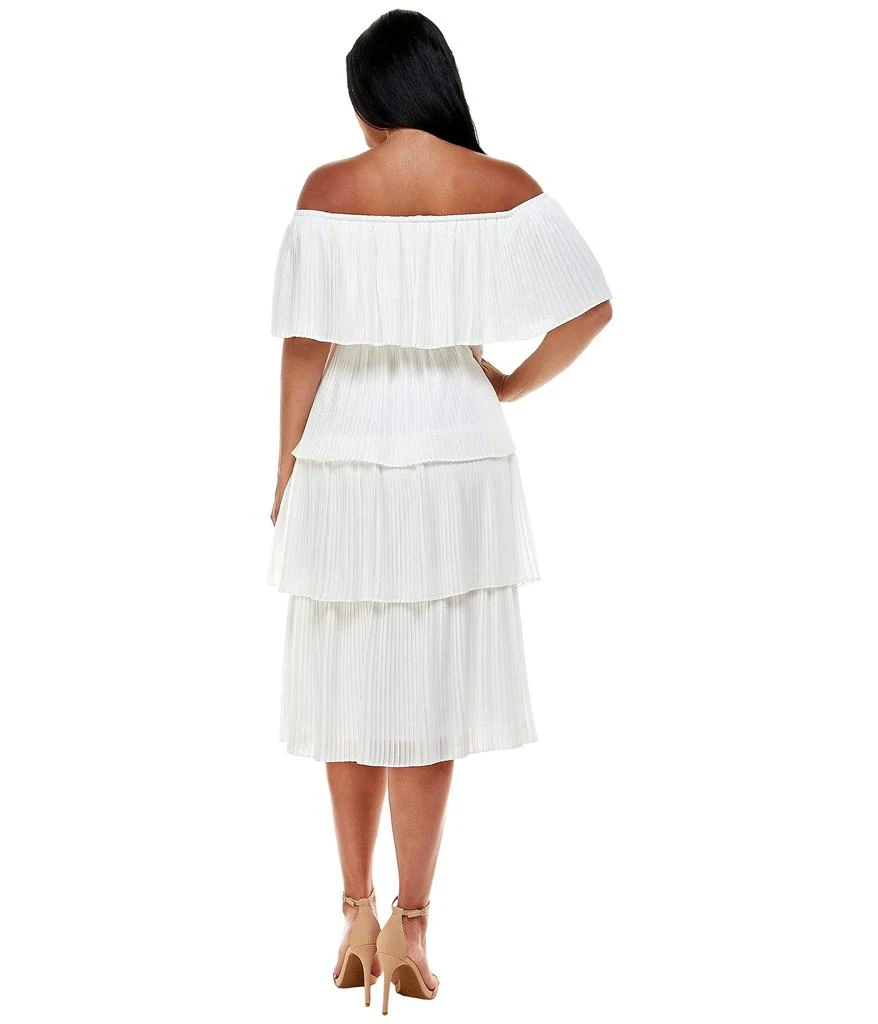 Bebe Off Shoulder Tiered Dress 3