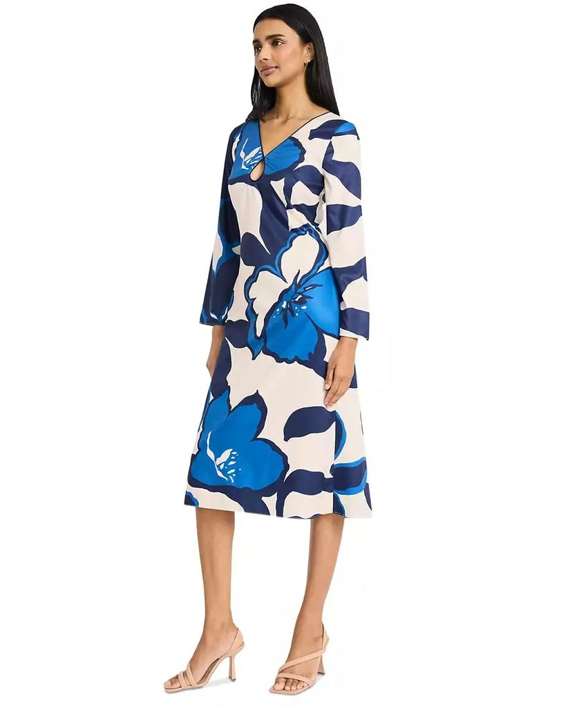 Donna Morgan Women's Printed Long-Sleeve Midi Dress 3