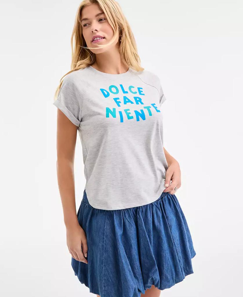 On 34th Women's Raglan-Seam Dolce Far Niente Graphic T-Shirt, Exclusively at Macy's