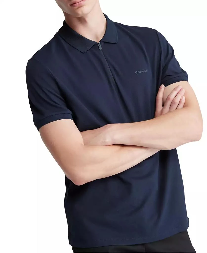 Calvin Klein Men's Athletic Tech Zip Polo Shirt 3