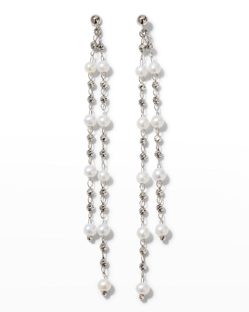 Platinum Born Debut Double Drop Earrings