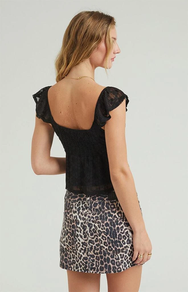 PacSun Leopard Mid Rise Denim Mini Skirt 5