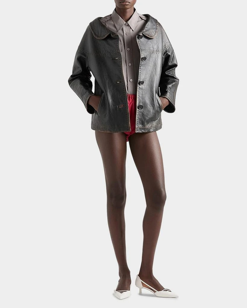 Prada Antiqued Nappa Leather Jacket 2