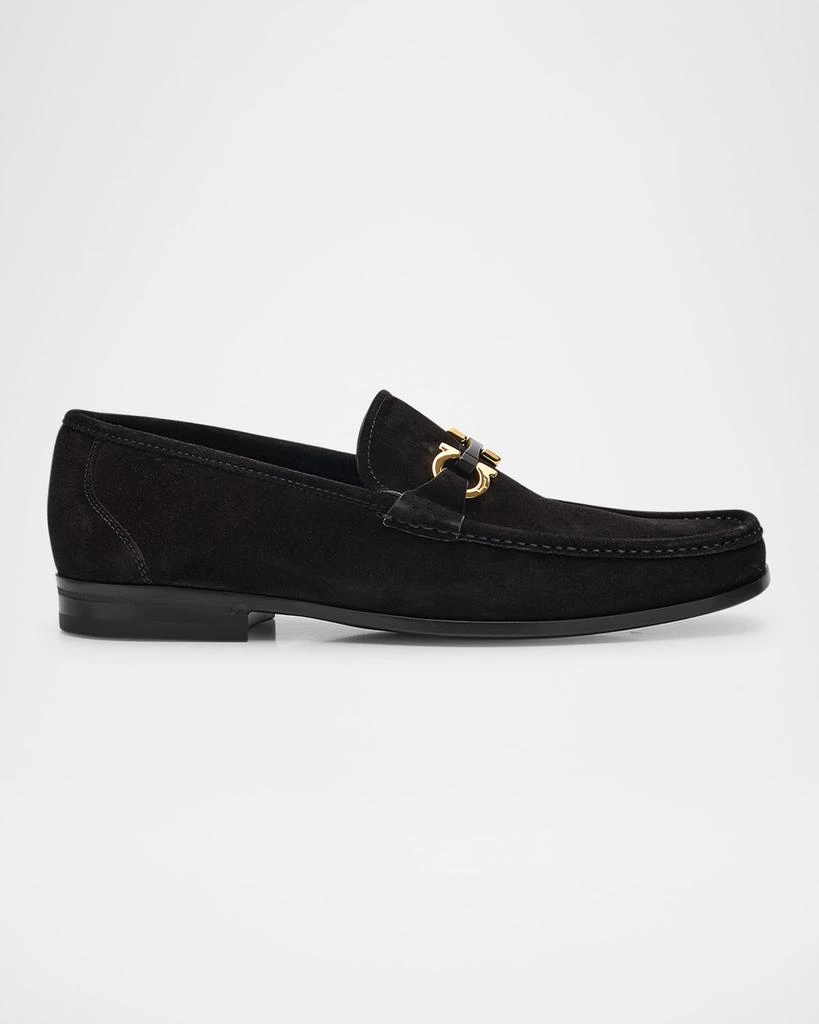 Salvatore Ferragamo Black Suede Bit Loafers Ferragamo - Tai Black Suede Bit Loafer | Mitchell Stores main image 2