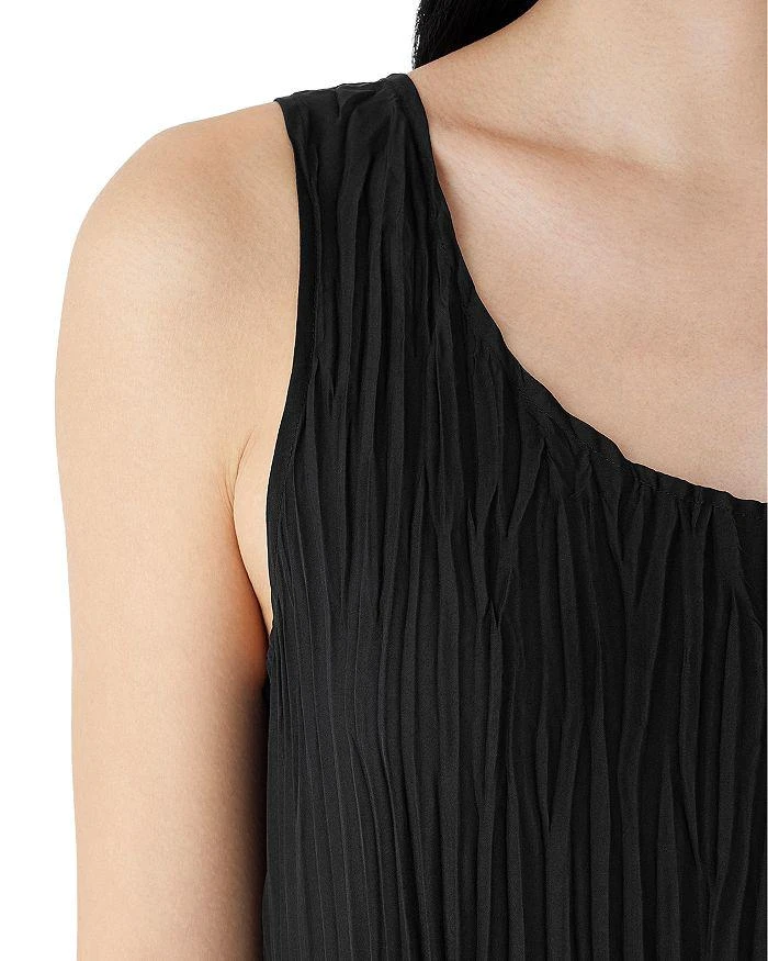 Eileen Fisher Crinkle Silk Tiered Midi Dress 2