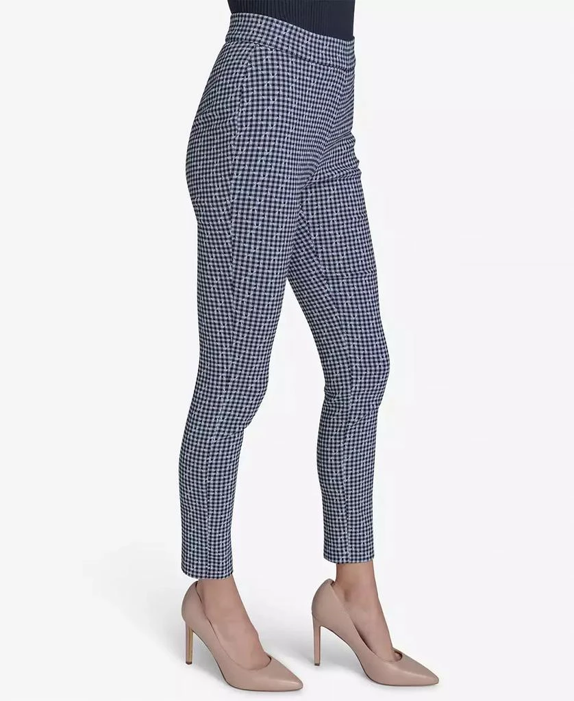 Tommy Hilfiger Women's Gingham-Print Pull-On Pants 3