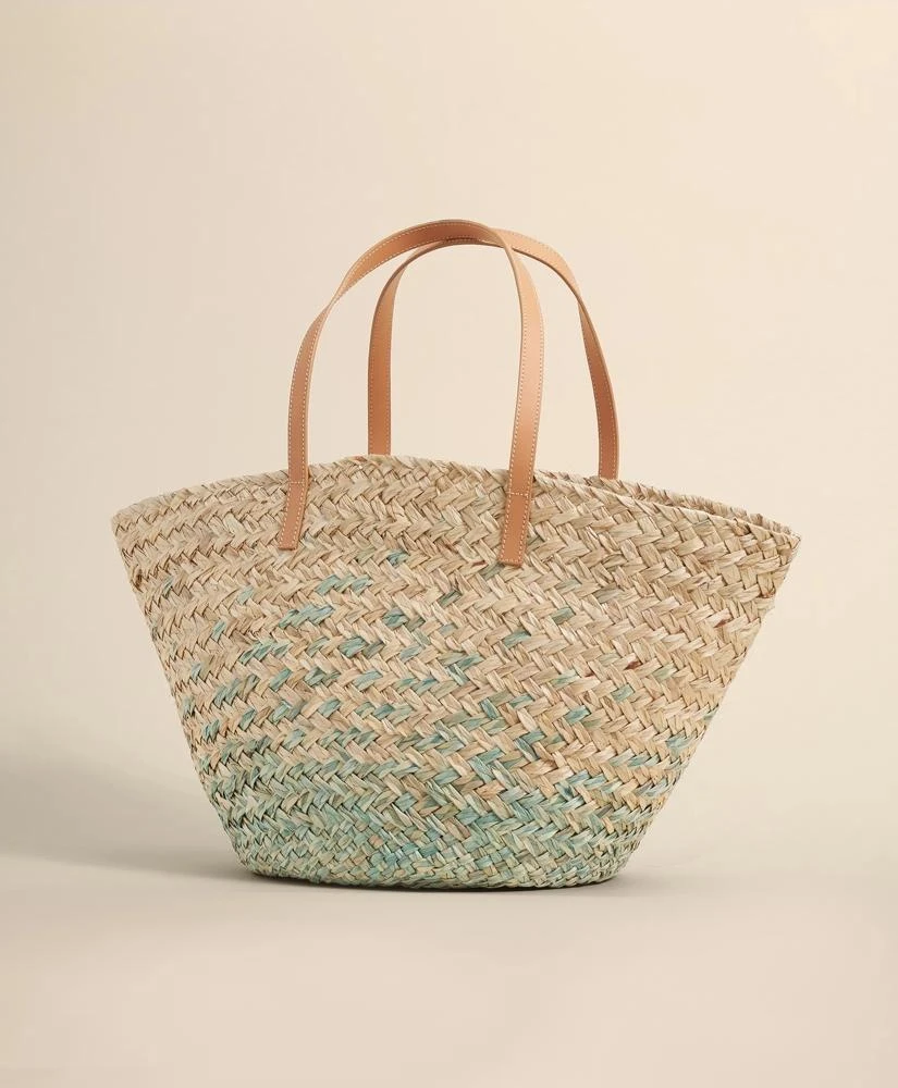 Brooks Brothers Flora Bella Straw Dip-Dye Shopper Bag 2
