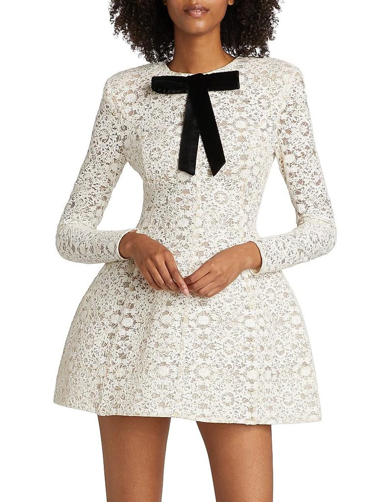 BRONX AND BANCO Courtney Blanc Lace Bow Minidress 3