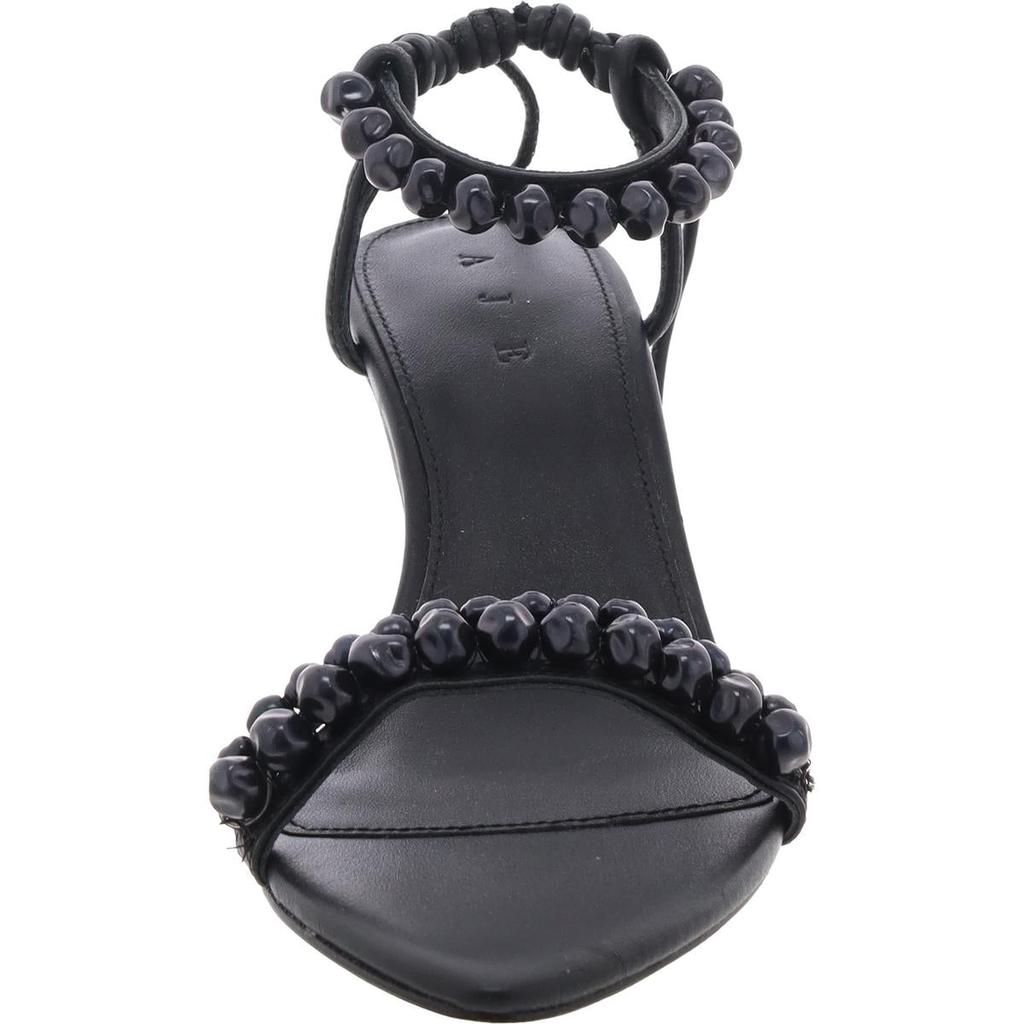 Aje Arinna Pearl Womens Leather Embellished Ankle Strap