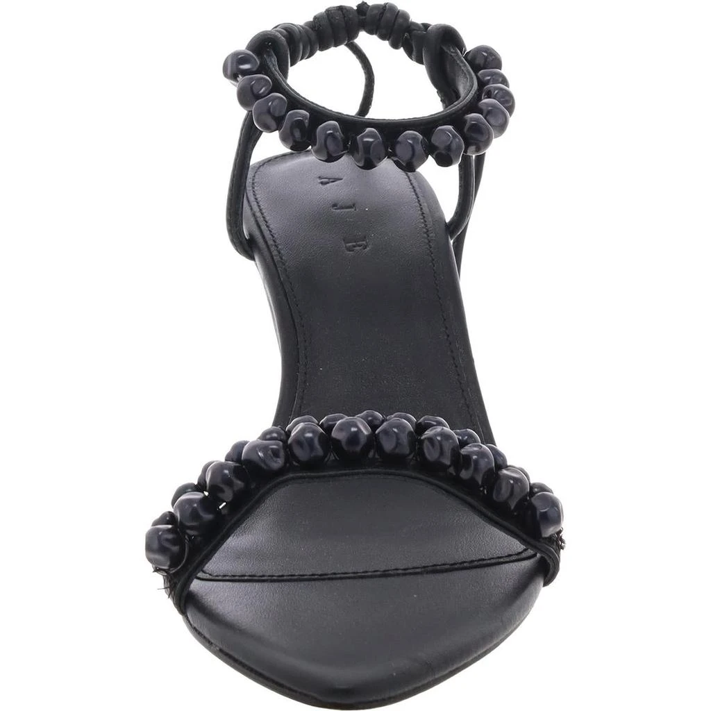 Aje Arinna Pearl Womens Leather Embellished Ankle Strap 2