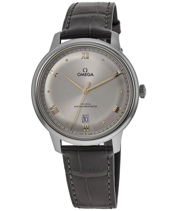 Omega Omega De Ville Prestige Co-Axial Master Chronometer 40mm Automatic Grey Dial Leather Strap Men's Watch 434.13.40.20.06.001 1
