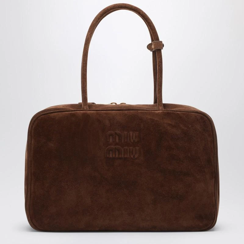 Miu Miu Beau cocoa-coloured suede bag 1