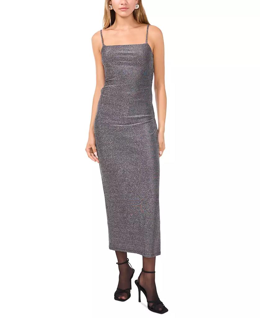 1. State Women's Metallic Twist-Back Midi Dress