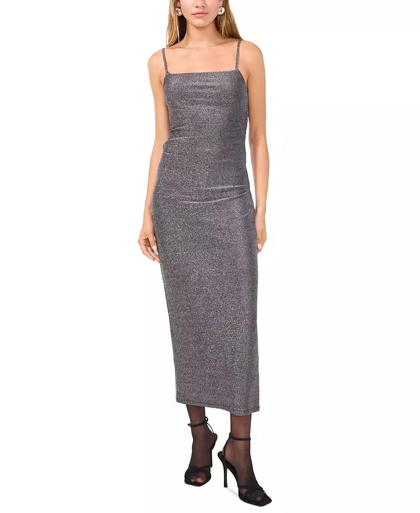 1. State Women's Metallic Twist-Back Midi Dress 1