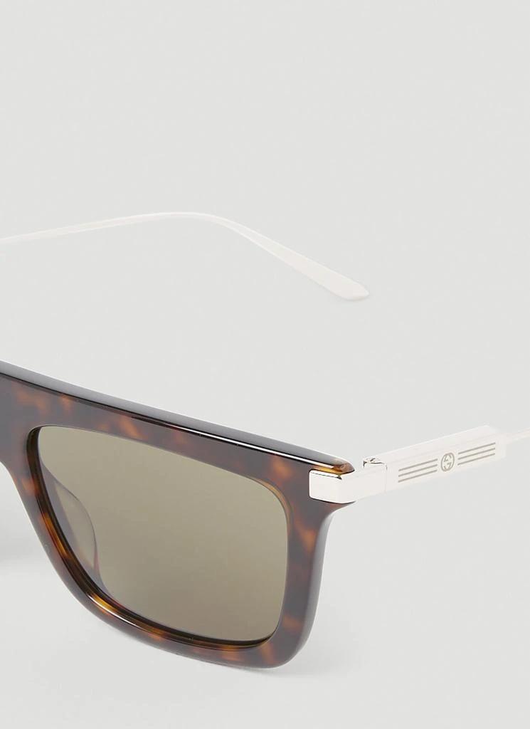Gucci Tortoiseshell Rectangular Sunglasses 5
