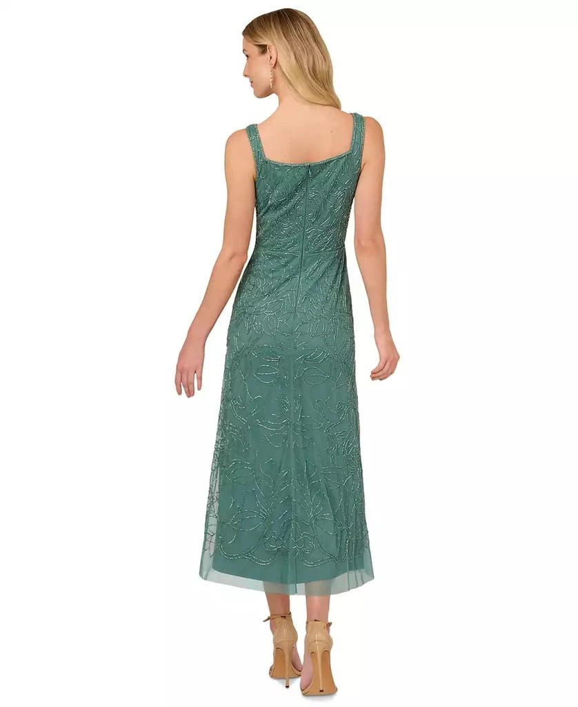 Adrianna Papell Women's Square-Neck Beaded Mesh Gown 3