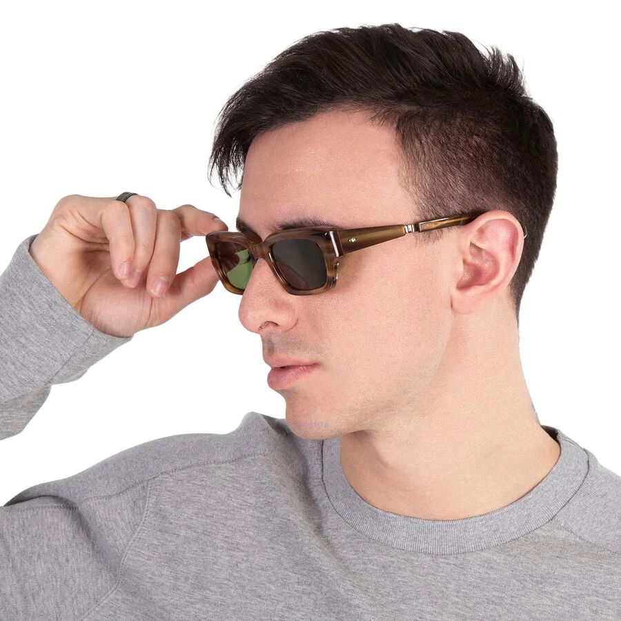 Mr. Leight MAVERICK S Semi-Flat Boxwood Rectangular Sunglasses ML2037 MACA-ATG/SFBOXGRN 51 2