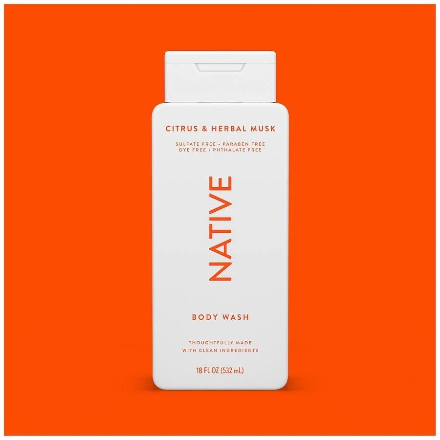 Native Body Wash, Sulfate Free, for Men and Women Citrus & Herbal Musk 2