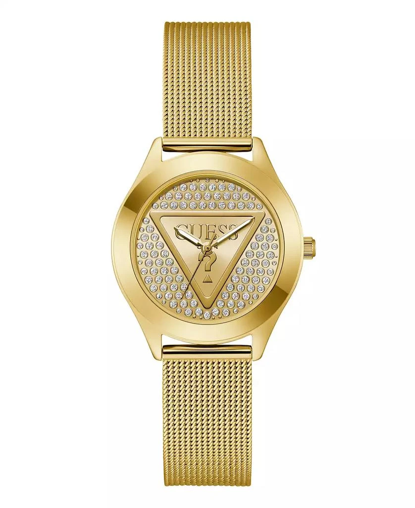 GUESS Women’s Analog Gold-Tone Mesh Watch, 34mm 1