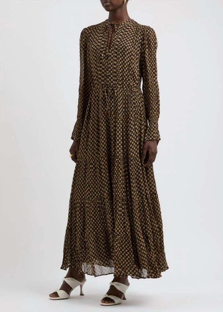 Rixo Indigo Dress In Shibori Daisy Black 1