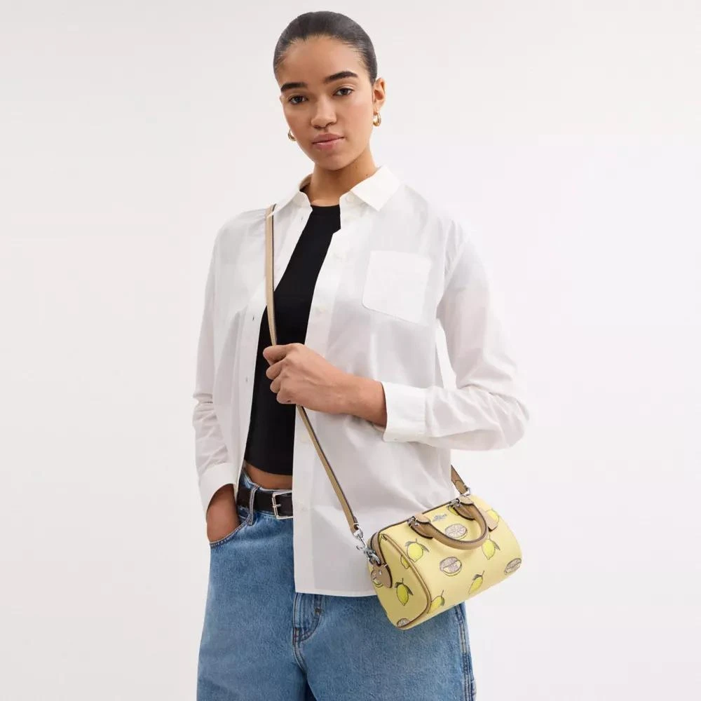 Coach Mini Rowan Crossbody Bag With Lemon Print 3