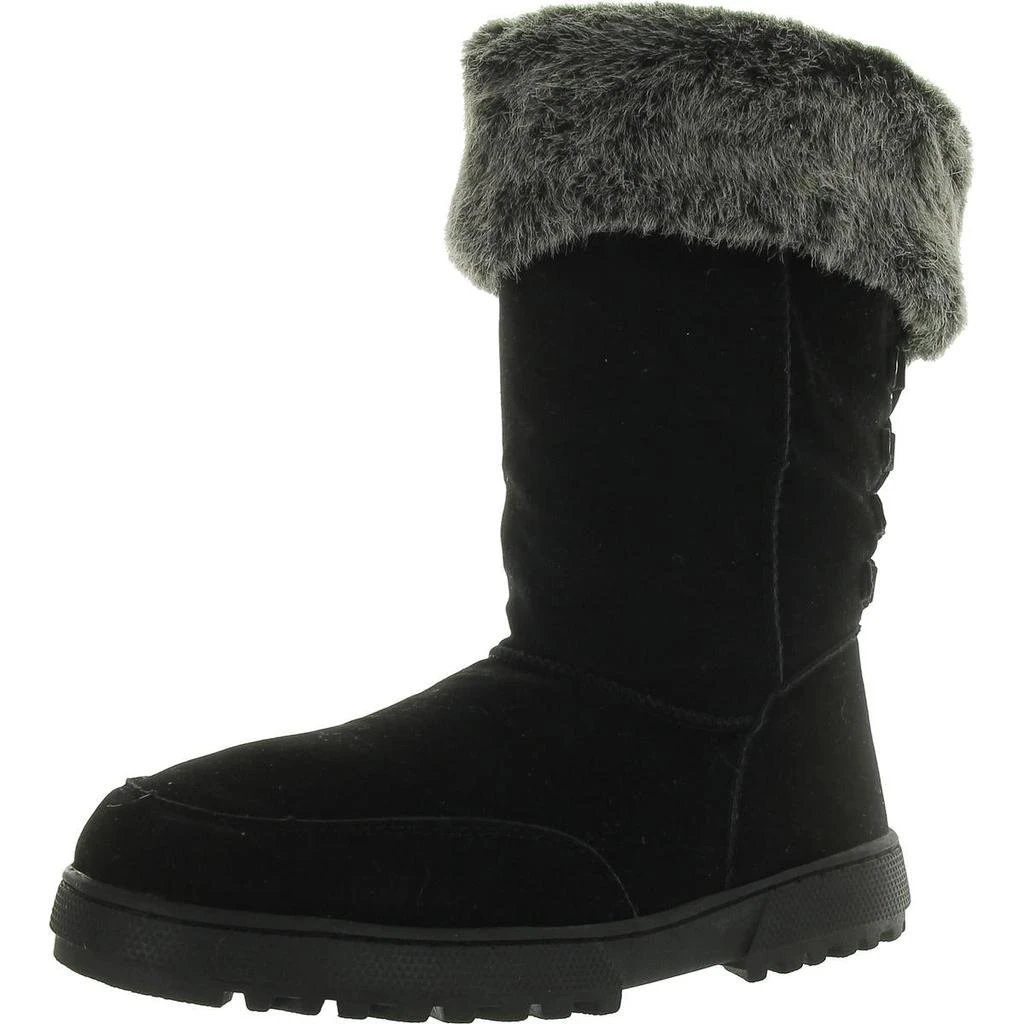 Rampage Womens Faux Leather Faux Fur Winter & Snow Boots 1