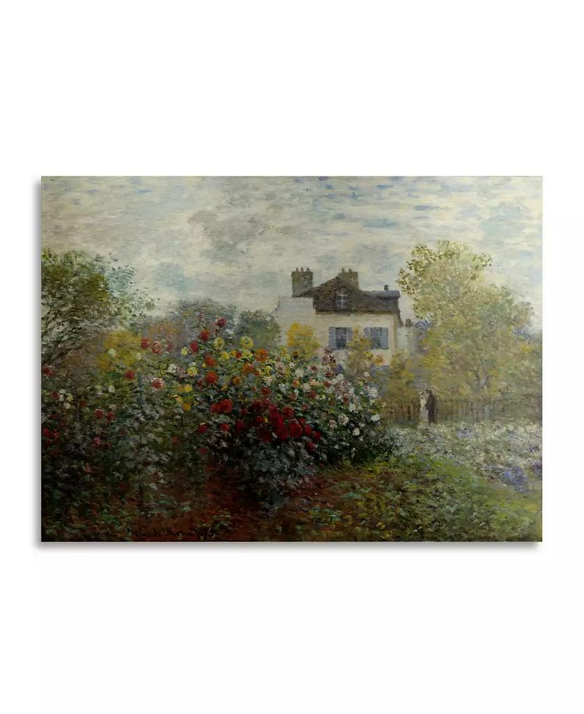 Trademark Global Claude Monet The Artist's Garden in Argenteuil Floating Brushed Aluminum Art - 22" x 25"