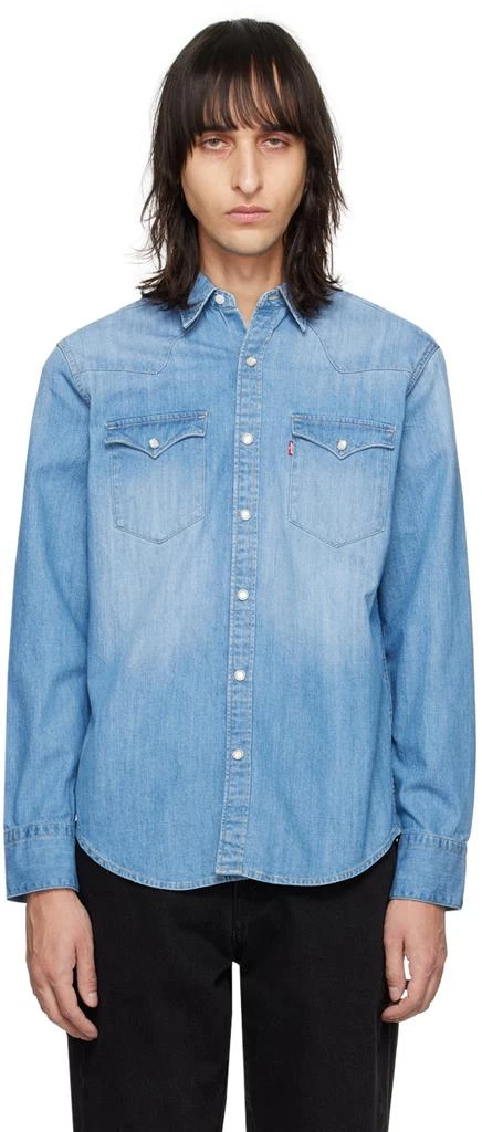 Levi's Blue Barstow Western Denim Shirt 1