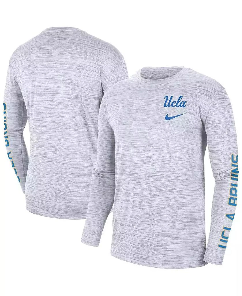 NIKE Men's White UCLA Bruins Velocity Legend Team Performance Long Sleeve T-shirt 1