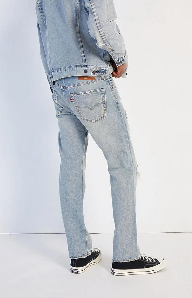 Levi's Light Blue Ripped 501 Original Fit Selvedge Jeans 4