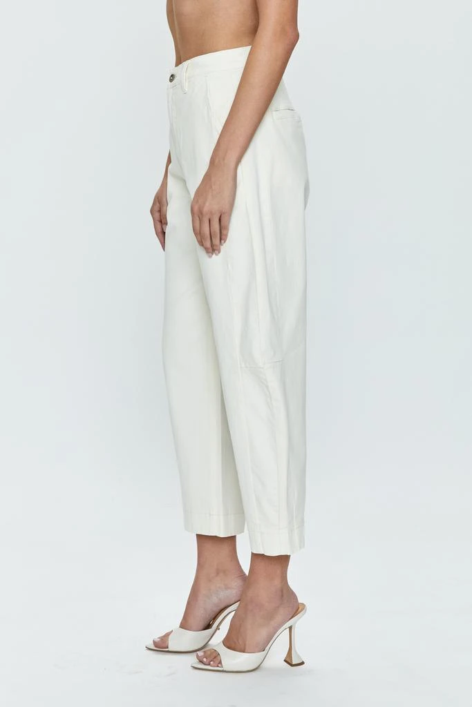 Pistola Denim Eli High Rise Arched Trouser - Eggshell 3